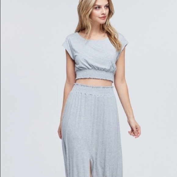 Dex Matching Crop Top and Skirt - Picture 1 of 4